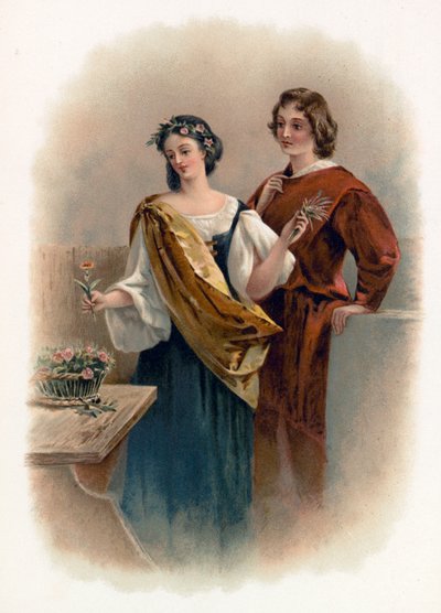 Florizel ja Perdita Talven tarinasta tekijältä Charles Robert Leslie