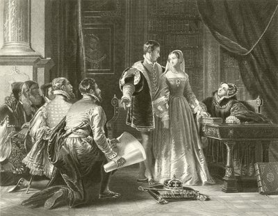 Lady Jane Greyn haluttomuus hyväksyä kruunu - tekijältä Charles Robert Leslie