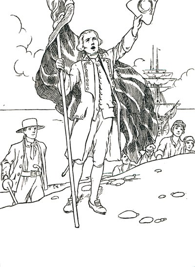 Kapteeni Cook Landing Australiassa, 1912 tekijältä Charles Robinson