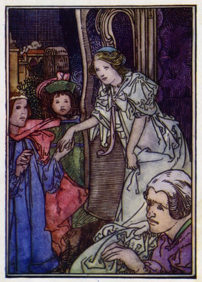 Cinderella (väri litho) tekijältä Charles Robinson
