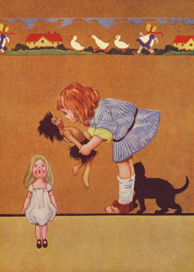 Kissing goes by favor (värilitografia) tekijältä Charles Robinson