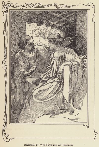 Odysseus Penelopen läsnäollessa tekijältä Sir John Charles Robinson