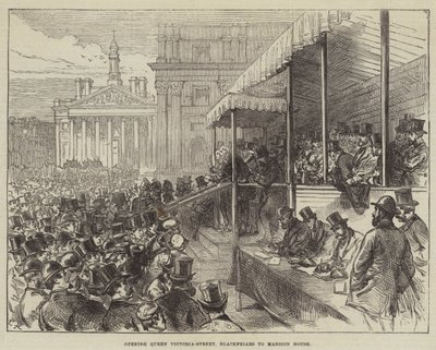 Avaaminen Queen Victoria-Street, Blackfriars Mansion Houselle tekijältä Sir John Charles Robinson