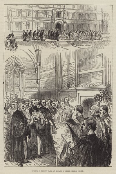 Keble Collegen uuden salin ja kirjaston avajaiset, Oxford tekijältä Sir John Charles Robinson