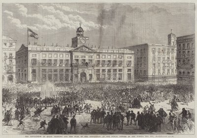 Vallankumous Espanjassa, Vallankumouksen lipun ripustaminen julkisissa toimistoissa Puerta del Solissa Madridissa tekijältä Sir John Charles Robinson