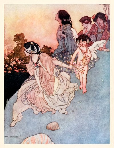 "Nämä rakastajat itkevät Voi! Voi! He kuolevat!" The Songs and Sonets of William Shakespearen "Winteristä". tekijältä Charles Robinson