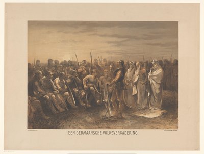germaaninen liitto Germaaninen kansankokous (otsikko esineessä) Kahdenkymmenenneljän kansallisen historialevyn sarja koululle ja kodille (sarjan nimi) tekijältä Charles Rochussen