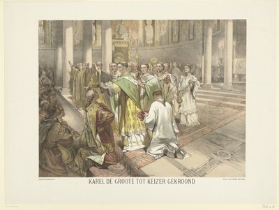 Kaarle Suuri kruunattiin keisariksi, 800 Kaarle Suuri kruunattiin keisariksi (nimi esineessä) 24 hollantilaisen historiakilven sarja koululle ja kotiin (sarjan nimi) tekijältä Charles Rochussen