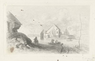 Tulva Lithissä Flood Disaster 1855 (sarjan nimi) tekijältä Charles Rochussen