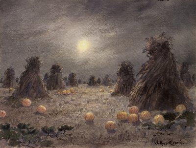 Autumn Harvest by Moonlight (wc paperilla) tekijältä Charles Russell Loomis