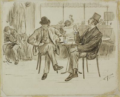 Kahvilakohtaus tekijältä Charles Samuel Keene