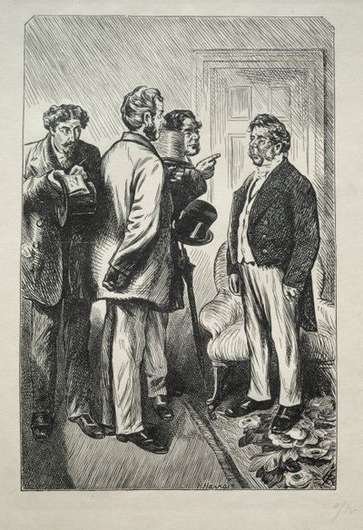 Meidän joulukalkkunamme, herra Bobsby Concerned, 1868. tekijältä Charles Samuel Keene