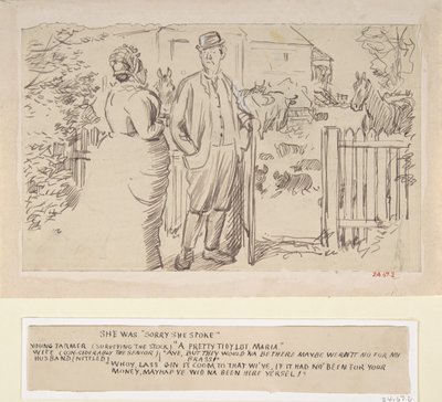 Hän oli Sorry She Spoke, 1870-1891. tekijältä Charles Samuel Keene