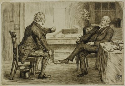 Asianajaja ja asiakas tekijältä Charles Samuel Keene