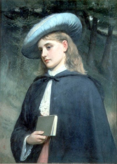 Tyttö pitelee kirjaa tekijältä Charles Sillem Lidderdale