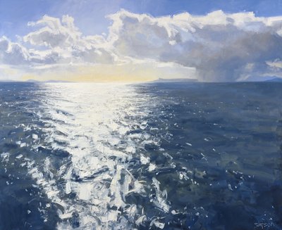 Crossing the Sound, 2015 (öljy kankaalle) tekijältä Charles Simpson
