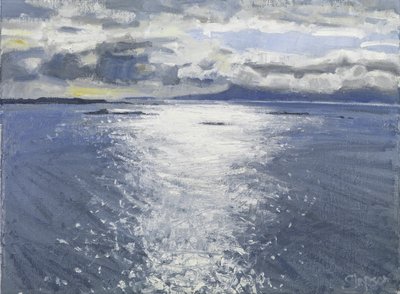 Pimeä ilta, 2017 (öljy kankaalle) tekijältä Charles Simpson