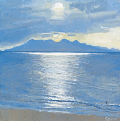 Illan kylpijä, 2014 (öljy kankaalle) tekijältä Charles Simpson