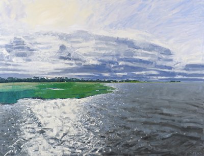 Lokakuun valo, Aberlady, 2012 (öljy kankaalle) tekijältä Charles Simpson