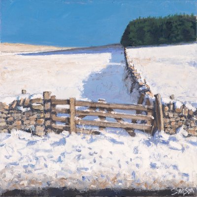 Tienvarsiportti, 2017 (öljy kankaalle) tekijältä Charles Simpson