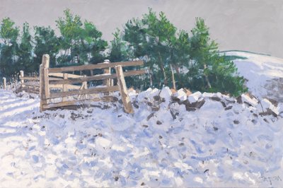 Pieni puu, Torwoodlee, 2017 (öljy kankaalle) tekijältä Charles Simpson