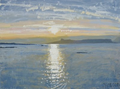 Auringonlaskun meri, 2013 (öljy kankaalle) tekijältä Charles Simpson