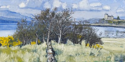 Puut ja linna, Mull, 2010 (öljy kankaalle) tekijältä Charles Simpson