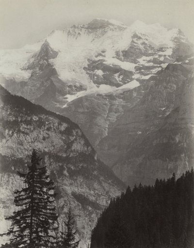 Jungfrau, Näkymä Murrenista, Sveitsi tekijältä Charles Soulier