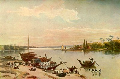 Barrackpur - Gangesilla Kalkutan lähellä, 1840-luku, 1901. tekijältä Charles Stewart Hardinge