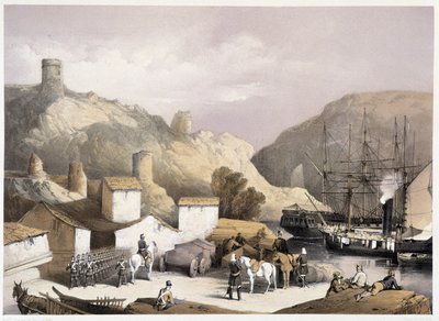 Balaclavan satama ”” Sebastopolissa””, kirjoittanut Ch. Hardinge. Litho, Vincent Brooks, d. Lontoo 1855 Henry Graves. tekijältä Charles Stewart Hardinge