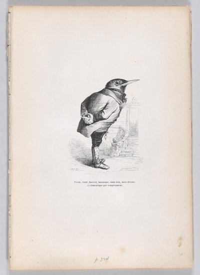 Vanha, rikki, ahne, hassu, mutta hyvä, mutta kuitenkin omistautunut ja luonteeltaan kotimainen..., n. 1837-47. tekijältä Charles Tamisier