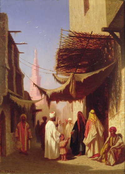 Street Scene, Kairo tekijältä Charles Theodore  Frere
