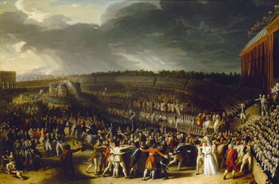 El Festival de la Federació al Camp de Mart el 14 de juliol de 1790, 1792. tekijältä Charles Thevenin