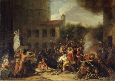 Bastillen myrsky 14. heinäkuuta 1789, n. 1793. tekijältä Charles Thevenin