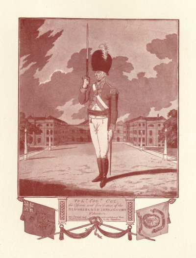 Bloomsburyn ja Inns of Court Volunteersin upseerit ja herrat, 1780-1820, 1909. tekijältä Charles Tomkins