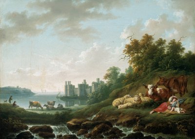 "Caernarvonin linna", 1783-1840 tekijältä Charles Towne