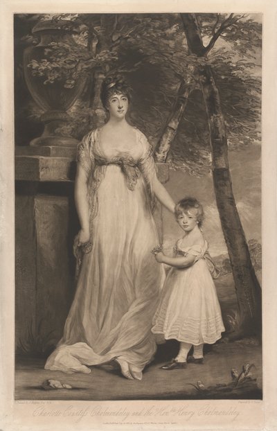 Charlotte kreivitär Cholmondeley ja hänen poikansa kunniallinen Henry Cholmondeley tekijältä Charles Turner