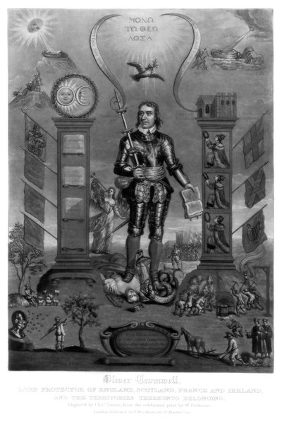 Oliver Cromwell, englantilainen sotilas ja valtiomies, 1816. tekijältä Charles Turner