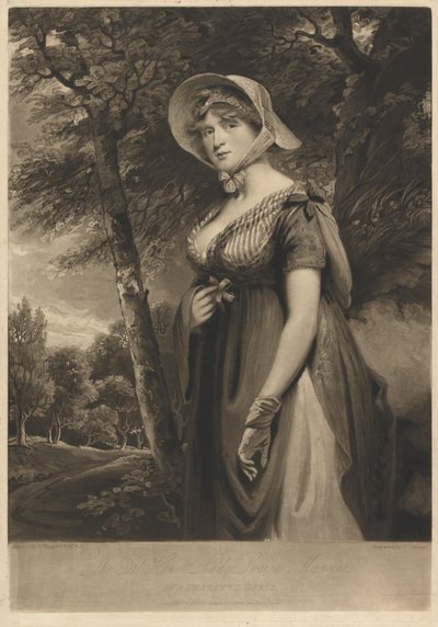 Arvoisa Lady Louisa Manners talonpoikaisasussa tekijältä Charles Turner
