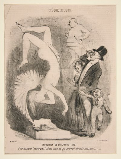 Exposition de Sculpture 1849 (Exhibition of Sculpture 1849), sarjasta Sketch of the Day, joka julkaistiin Le Charivarissa tekijältä Charles Vernier