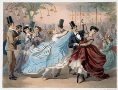 Charles Vernierin (1831-1887) Mabille Ball Litography 1800-luvun Pariisi, Musee Carnavalet tekijältä Charles Vernier
