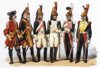 Ranskan armeijan univormut: Dragoons tekijältä Charles Vernier