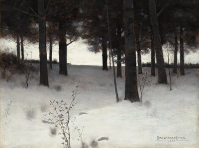 Woods in Winter, 1886. tekijältä Charles Warren Eaton