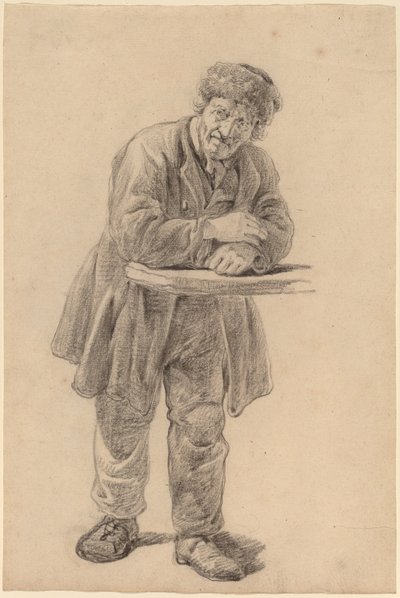 Mies nojaa tiskille tekijältä Charles Wesley Jarvis