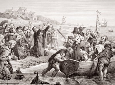 Pyhiinvaeltajien isien lähtö Delft Havenista heinäkuussa 1620, 