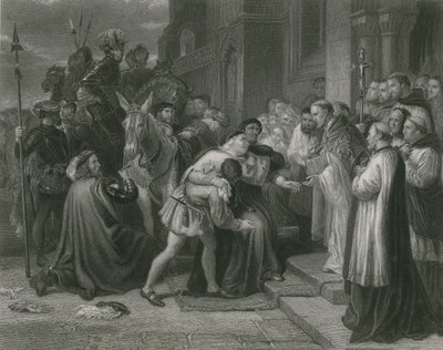 Wolsey Leicester Abbeyssa, Henry VIII tekijältä Charles West Cope