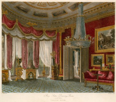 Rose Satin Drawing Room, Carlton House, Lontoo tekijältä Charles Wild