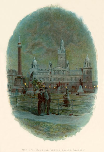 Kunnalliset rakennukset, George Square, Glasgow tekijältä Charles Wilkinson