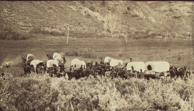 Mormon Emigrant Train, Echo Canyon, n. 1870. tekijältä Charles William Carter