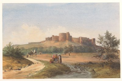 Näkymä St. Louisin linnasta Sidonissa, Libanonissa tekijältä Charles William Meredith van de Velde